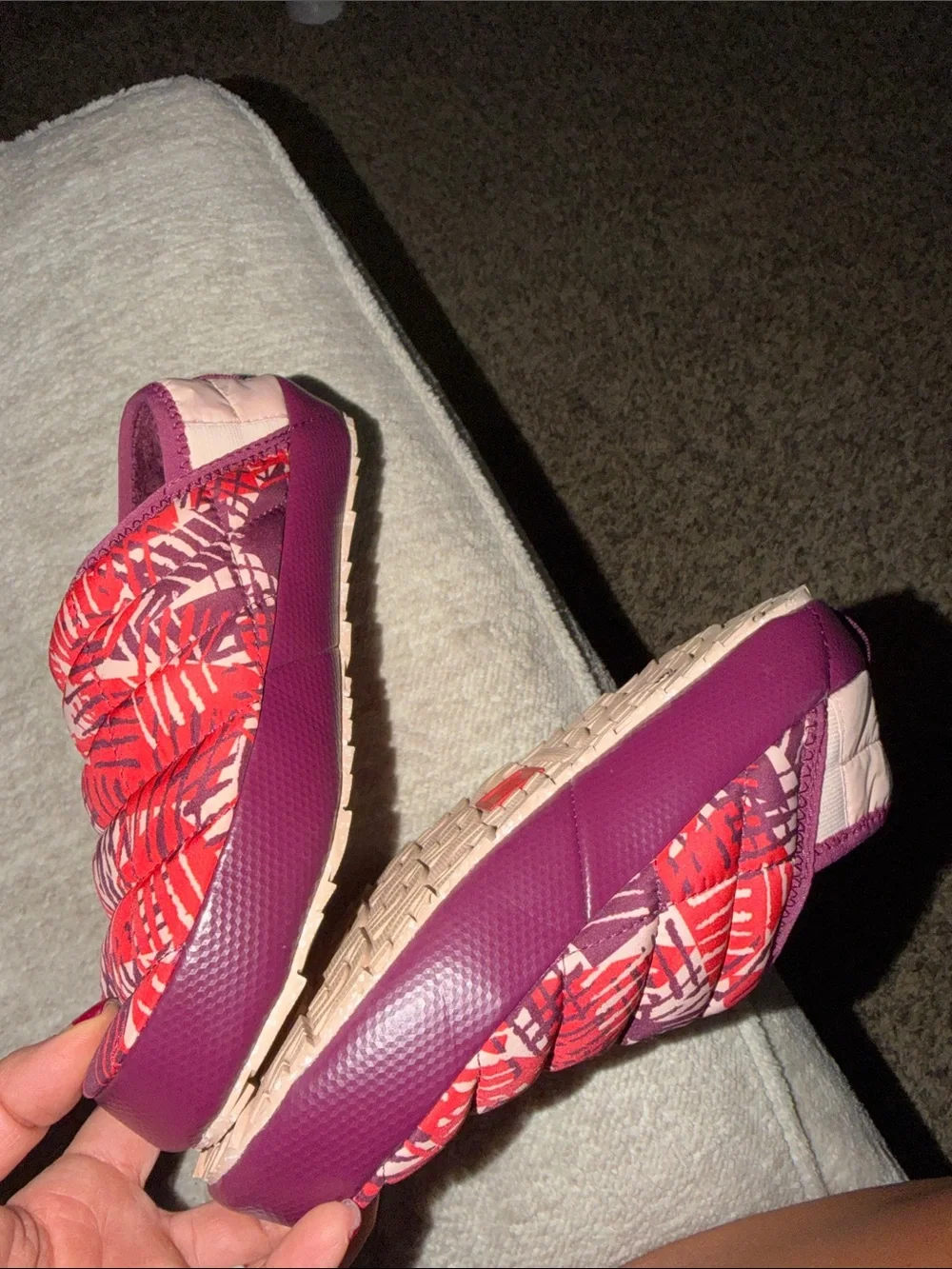 The North Face Kids' Pink, Red and Purple Slip-On Cozy Clog Shoes